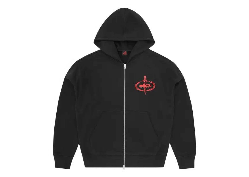 Corteiz x Slaughter Gang 21 Savage Zip Up Hoodie Black - Corteiz - OFFseason 衣服 - 