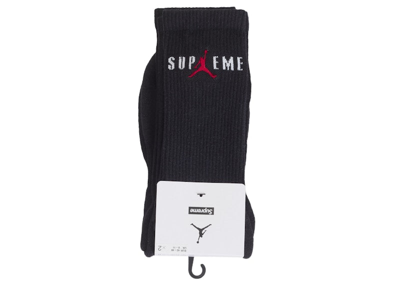 Supreme Jordan Crew Socks Black