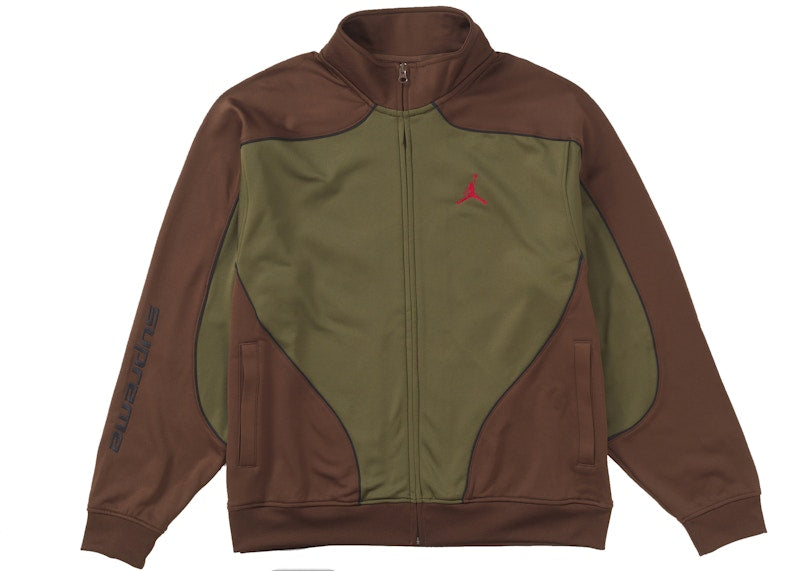 Supreme Jordan Tricot Track Jacket Olive