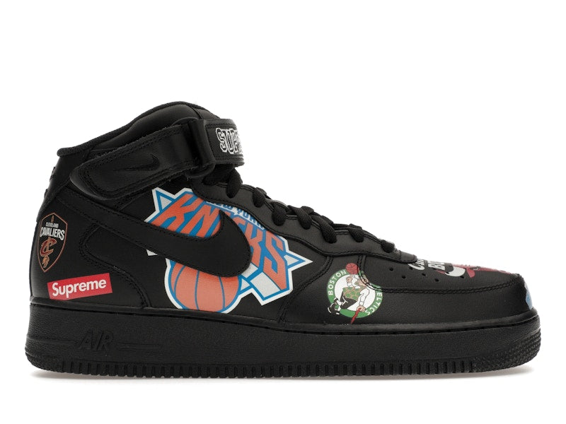 Nike Air Force 1 Mid Supreme NBA Black