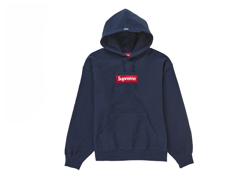 Supreme Box Logo Hooded Sweatshirt (FW24) Navy