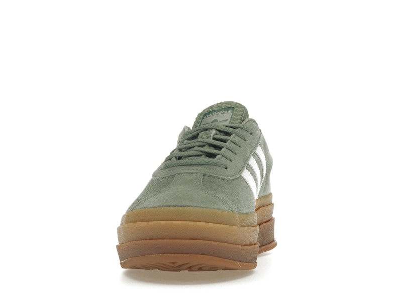 adidas Gazelle Bold Silver Green Gum (Womens)