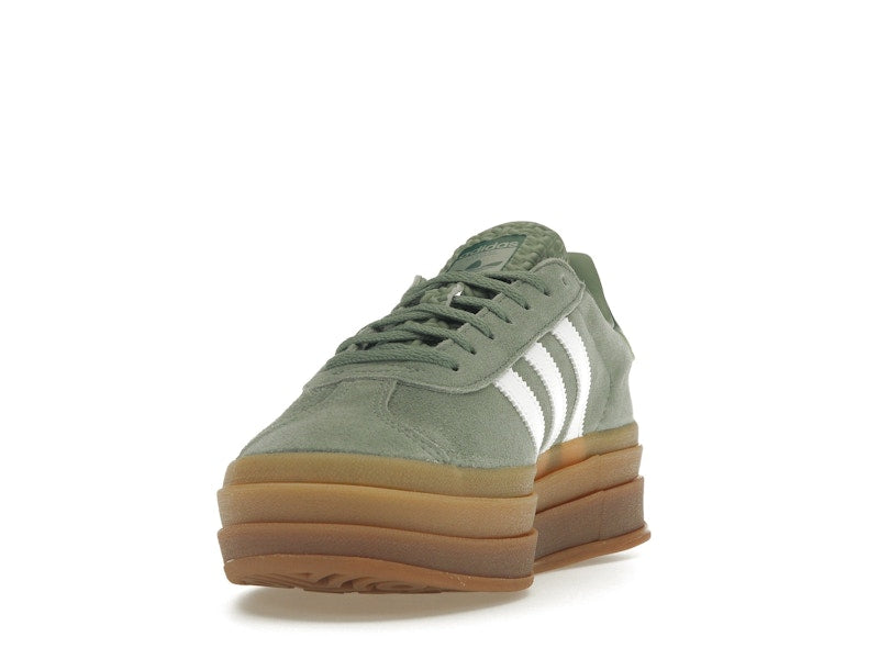 adidas Gazelle Bold Silver Green Gum (Womens)