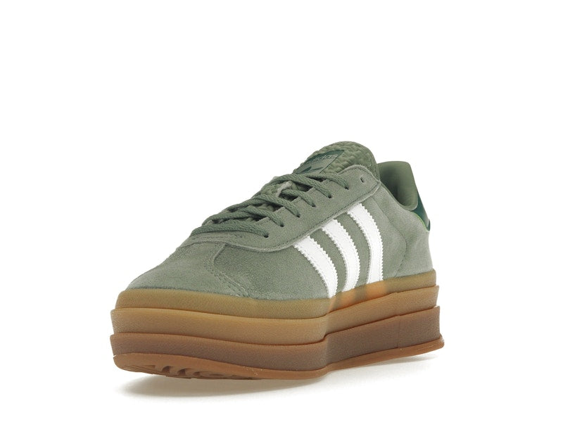 adidas Gazelle Bold Silver Green Gum (Womens)