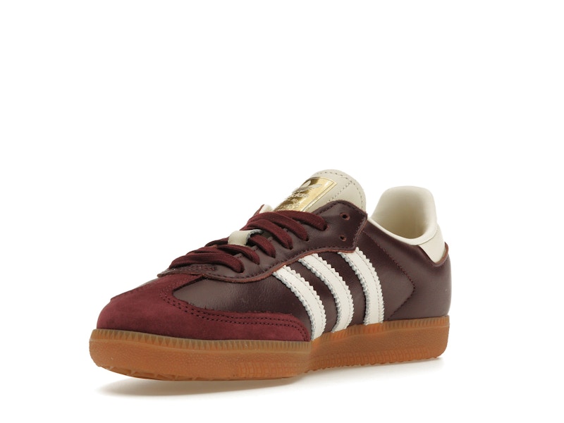 adidas Samba OG Maroon Gold Metallic (Women's)