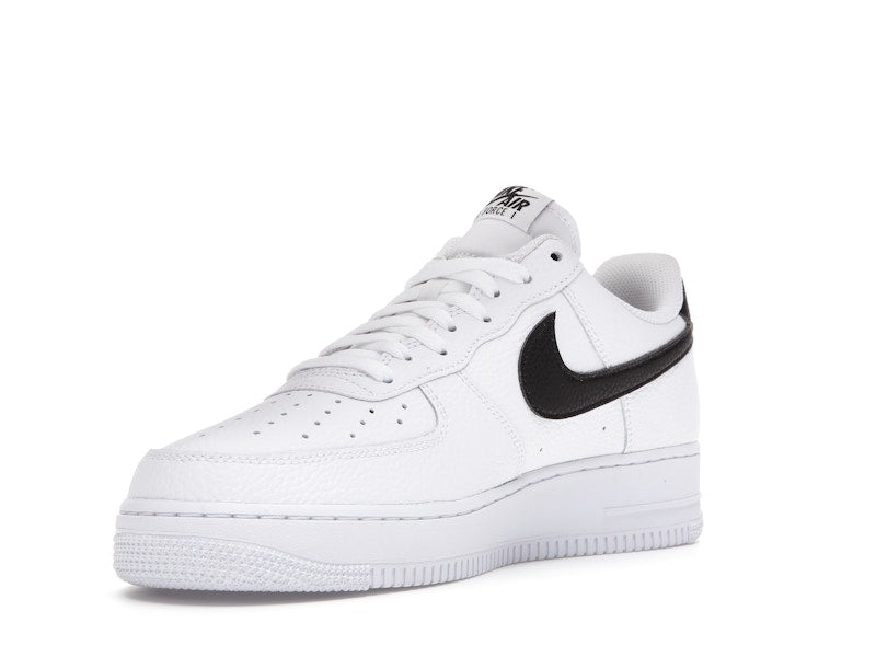 Nike Air Force 1 Low '07 White Black Pebbled Leather