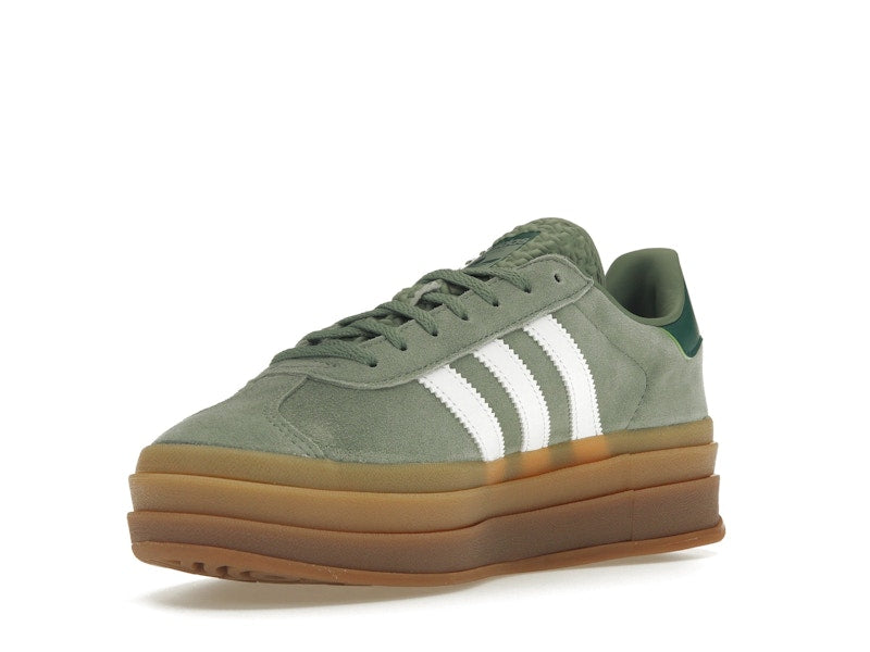 adidas Gazelle Bold Silver Green Gum (Womens)