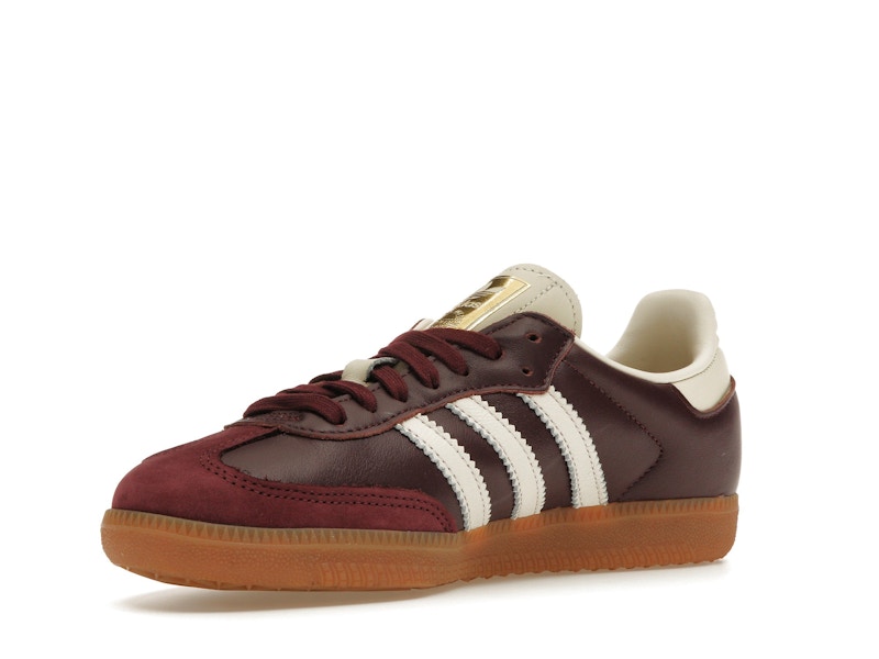 adidas Samba OG Maroon Gold Metallic (Women's)