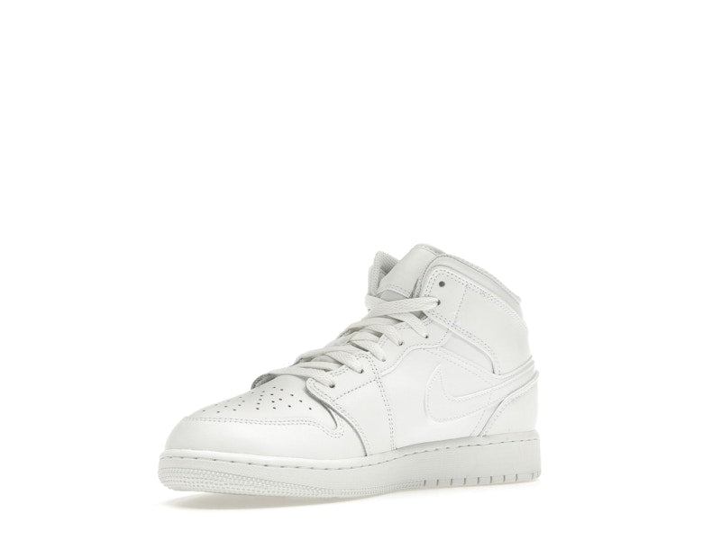 Jordan 1 Mid Triple White (2023) (GS)