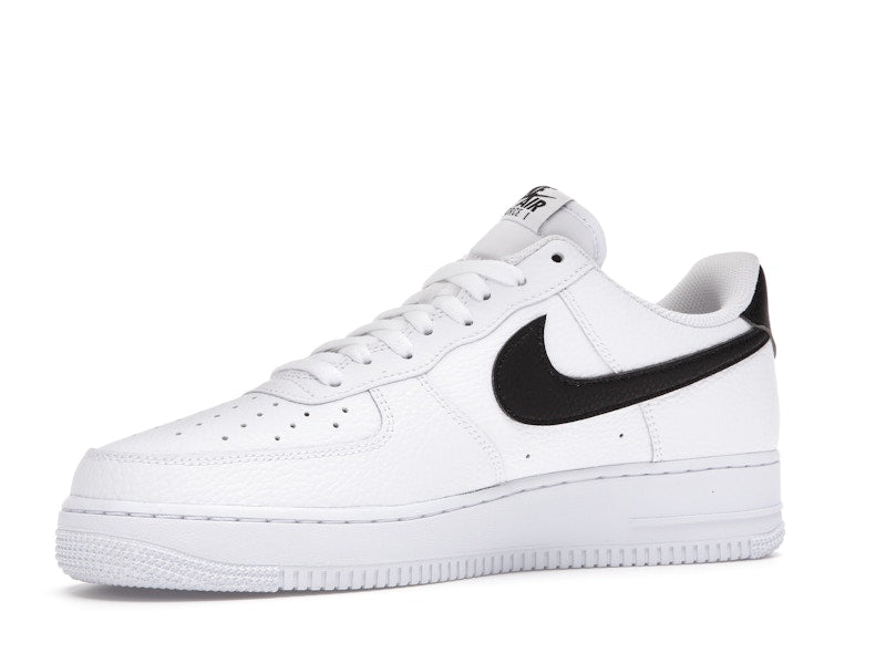 Nike Air Force 1 Low '07 White Black Pebbled Leather