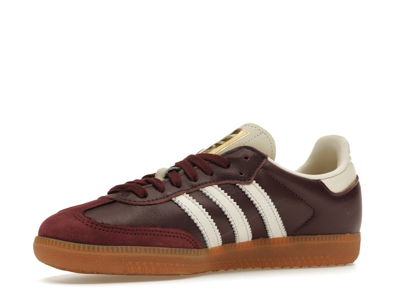 adidas Samba OG Maroon Gold Metallic (Women's)