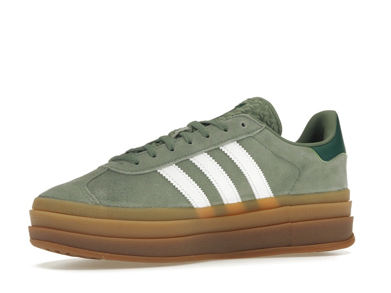 adidas Gazelle Bold Silver Green Gum (Womens)