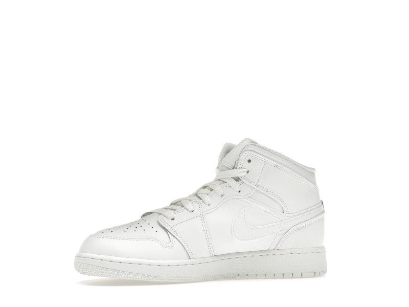 Jordan 1 Mid Triple White (2023) (GS)