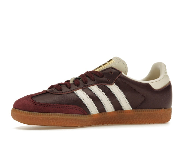 adidas Samba OG Maroon Gold Metallic (Women's)