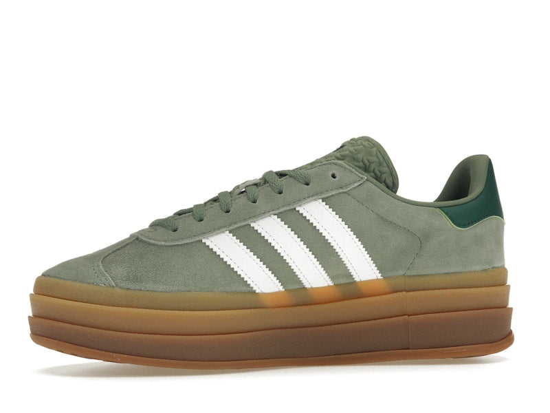 adidas Gazelle Bold Silver Green Gum (Womens)