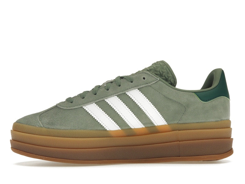 adidas Gazelle Bold Silver Green Gum (Womens)