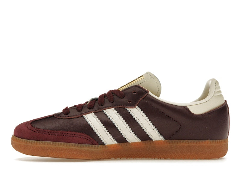 adidas Samba OG Maroon Gold Metallic (Women's)