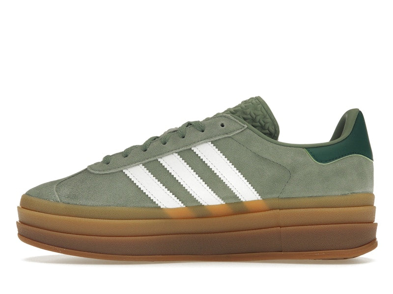 adidas Gazelle Bold Silver Green Gum (Womens)