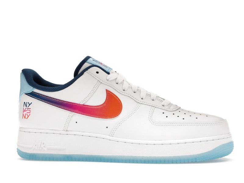 Nike air force 1 blue and orange tick best sale