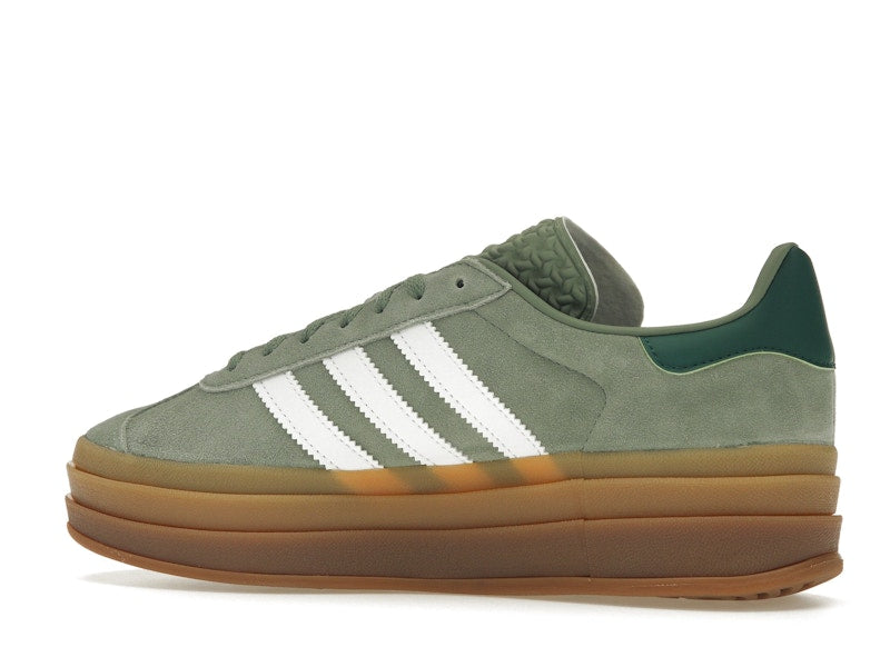 adidas Gazelle Bold Silver Green Gum (Womens)