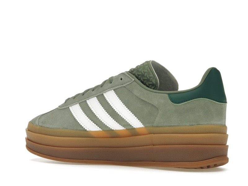 adidas Gazelle Bold Silver Green Gum (Womens)