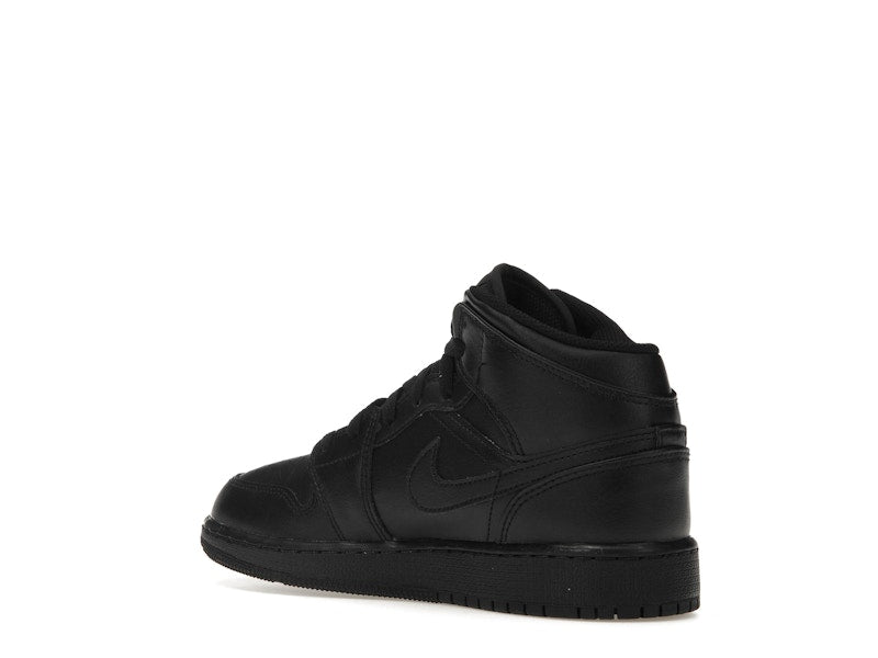 Jordan 1 Mid Triple Black (GS)