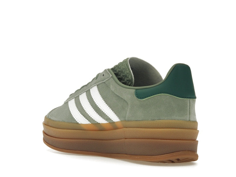 adidas Gazelle Bold Silver Green Gum (Womens)