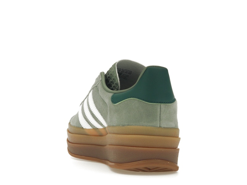 adidas Gazelle Bold Silver Green Gum (Womens)