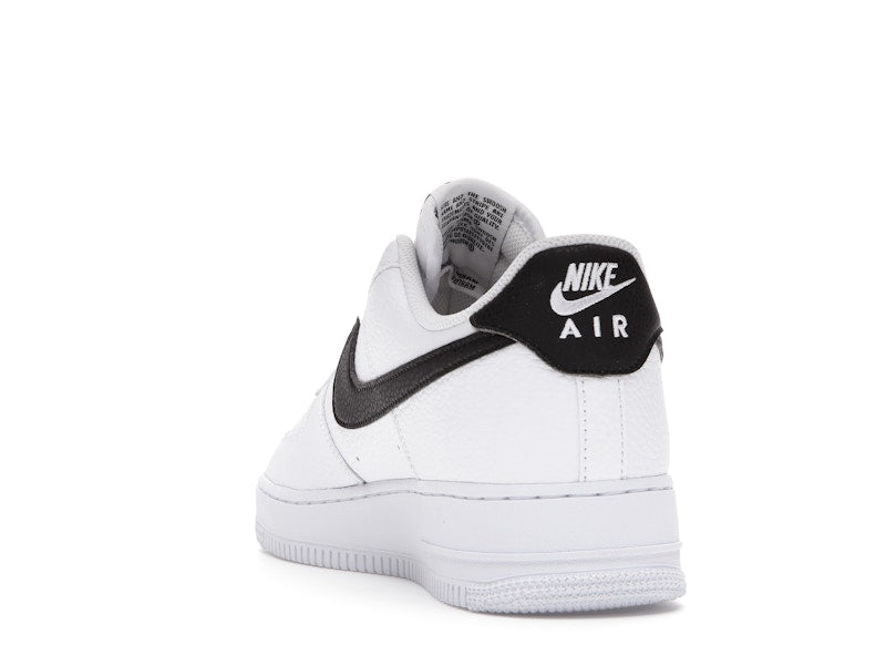 Nike Air Force 1 Low '07 White Black Pebbled Leather