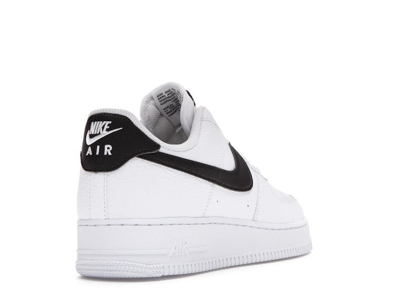 Nike Air Force 1 Low '07 White Black Pebbled Leather