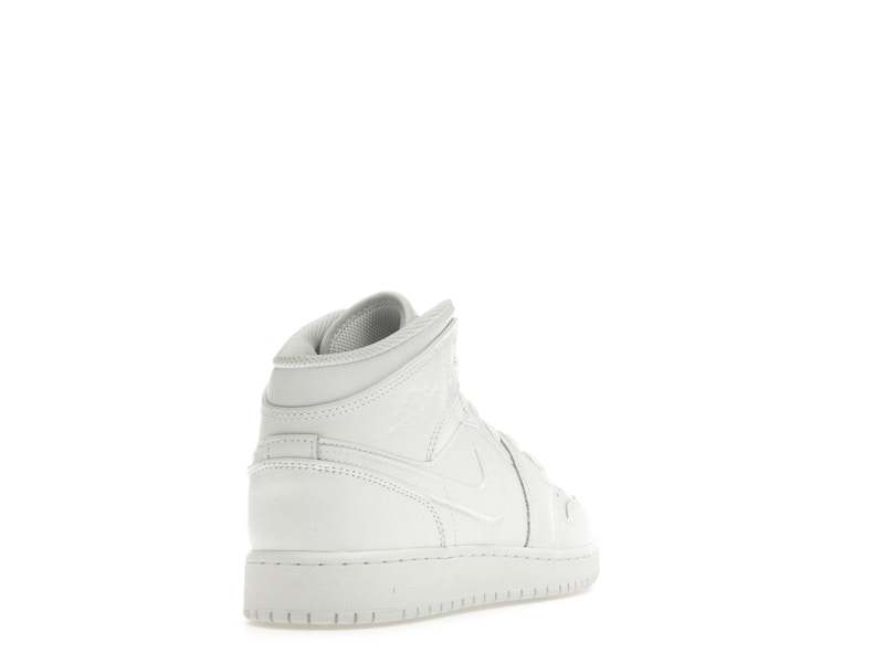 Jordan 1 Mid Triple White (2023) (GS)