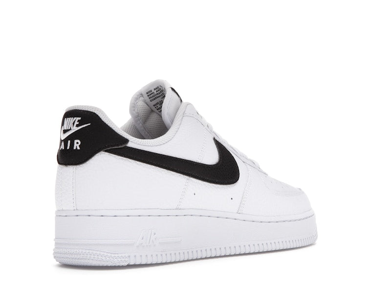 Nike Air Force 1 Low '07 White Black Pebbled Leather