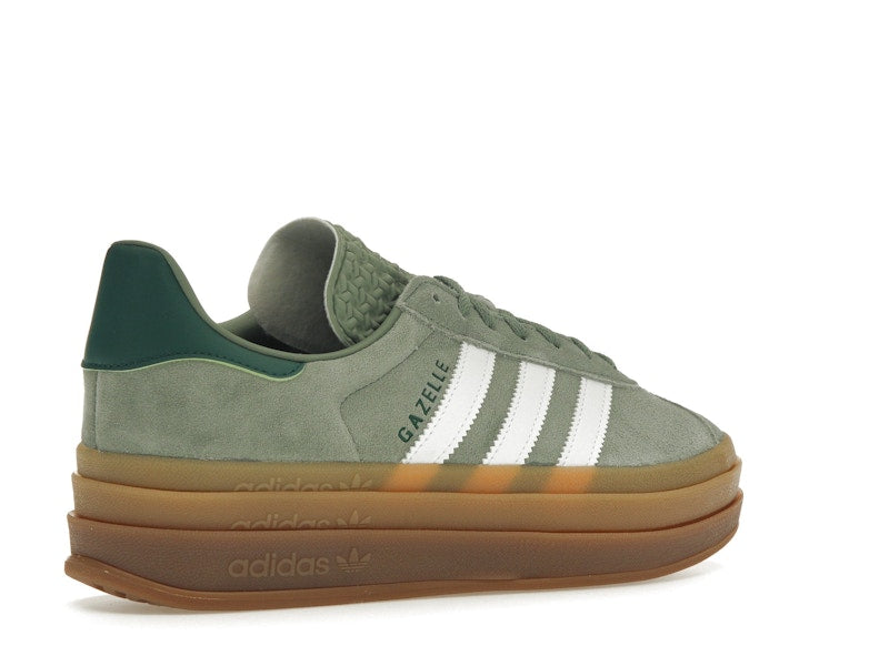 adidas Gazelle Bold Silver Green Gum (Womens)