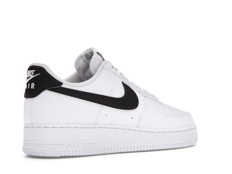 Nike Air Force 1 Low '07 White Black Pebbled Leather