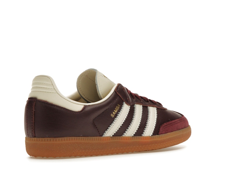 adidas Samba OG Maroon Gold Metallic (Women's)