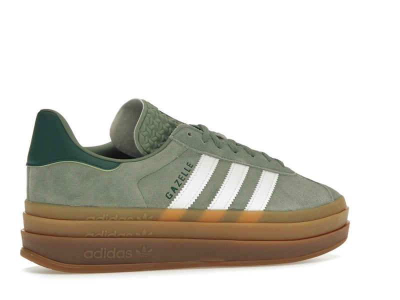 adidas Gazelle Bold Silver Green Gum (Womens)