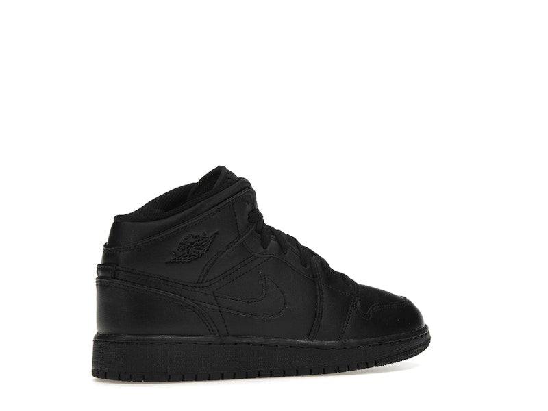 Jordan 1 Mid Triple Black (GS)