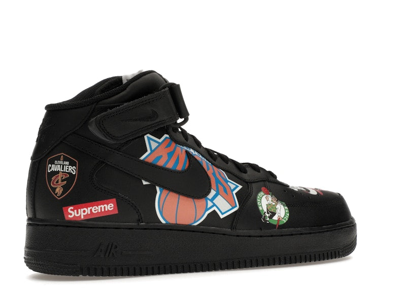 Nike Air Force 1 Mid Supreme NBA Black