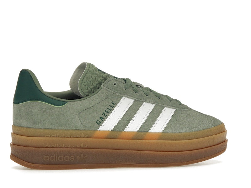 adidas Gazelle Bold Silver Green Gum (Womens)