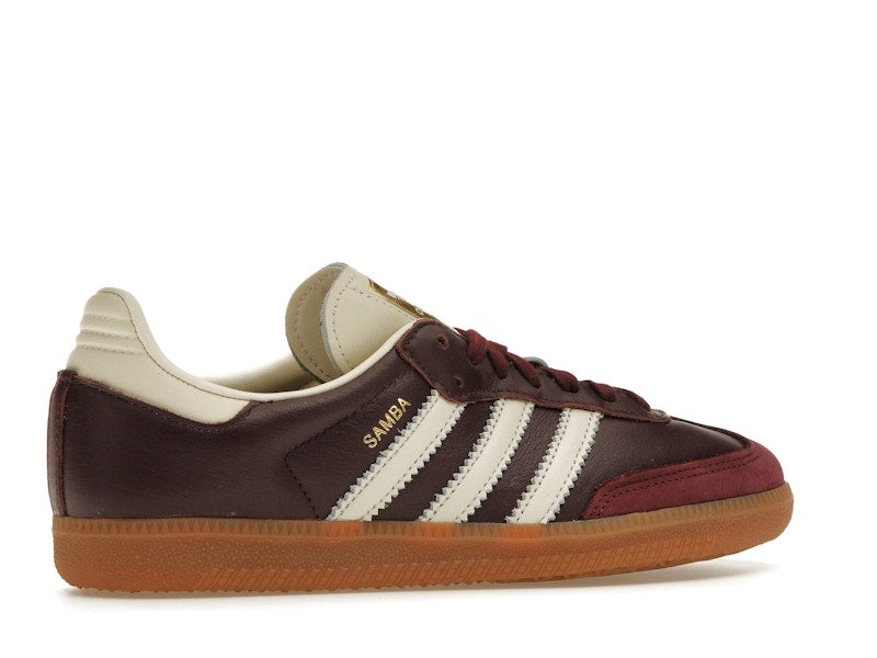 adidas Samba OG Maroon Gold Metallic (Women's)