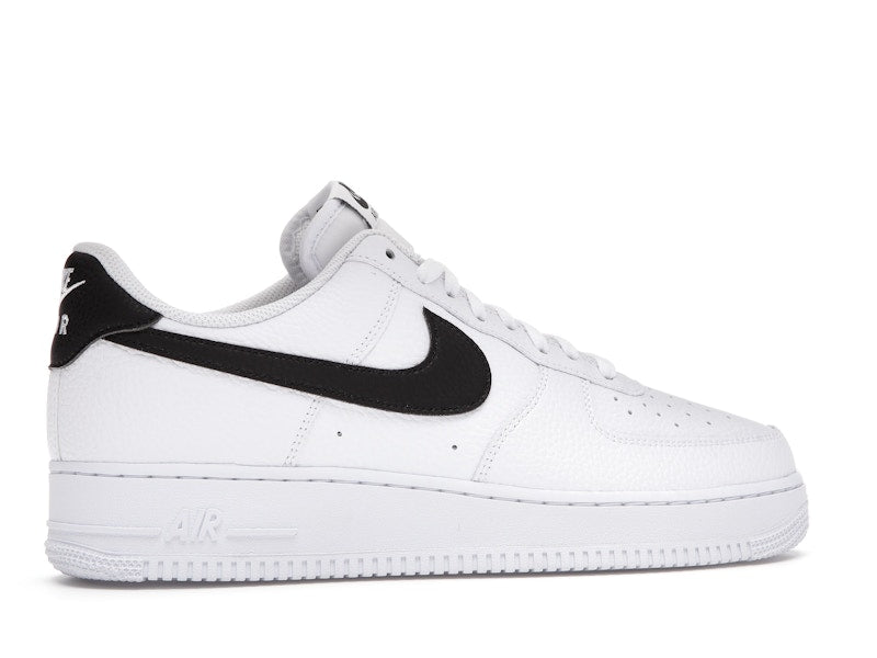 Nike Air Force 1 Low '07 White Black Pebbled Leather