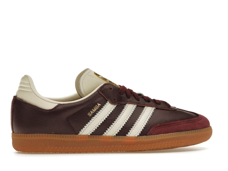 adidas Samba OG Maroon Gold Metallic (Women's)