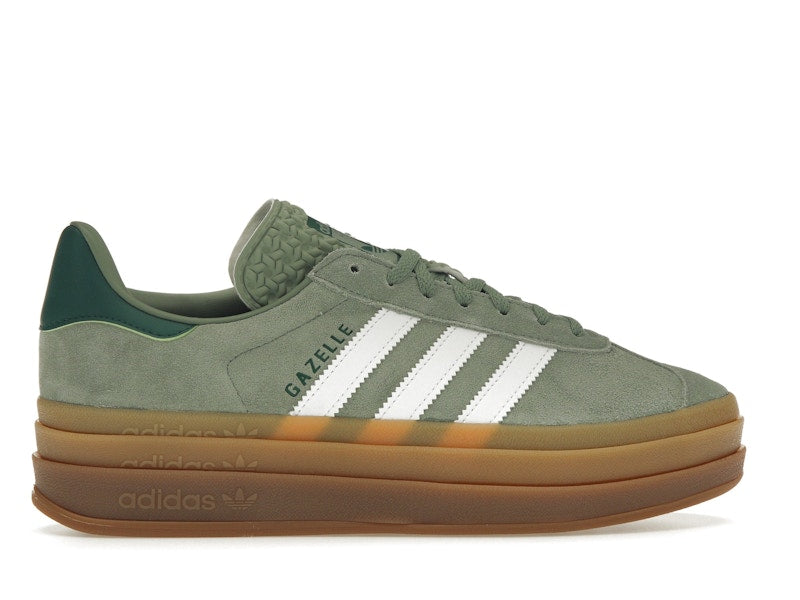 adidas Gazelle Bold Silver Green Gum (Womens)