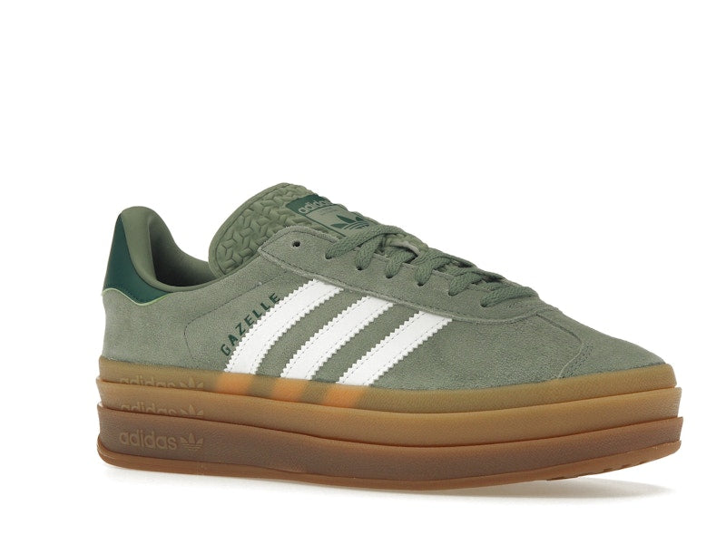 adidas Gazelle Bold Silver Green Gum (Womens)