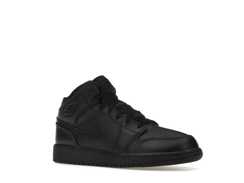 Jordan 1 Mid Triple Black (GS)