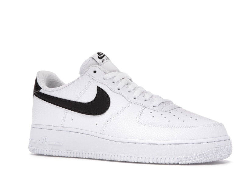 Nike Air Force 1 Low '07 White Black Pebbled Leather