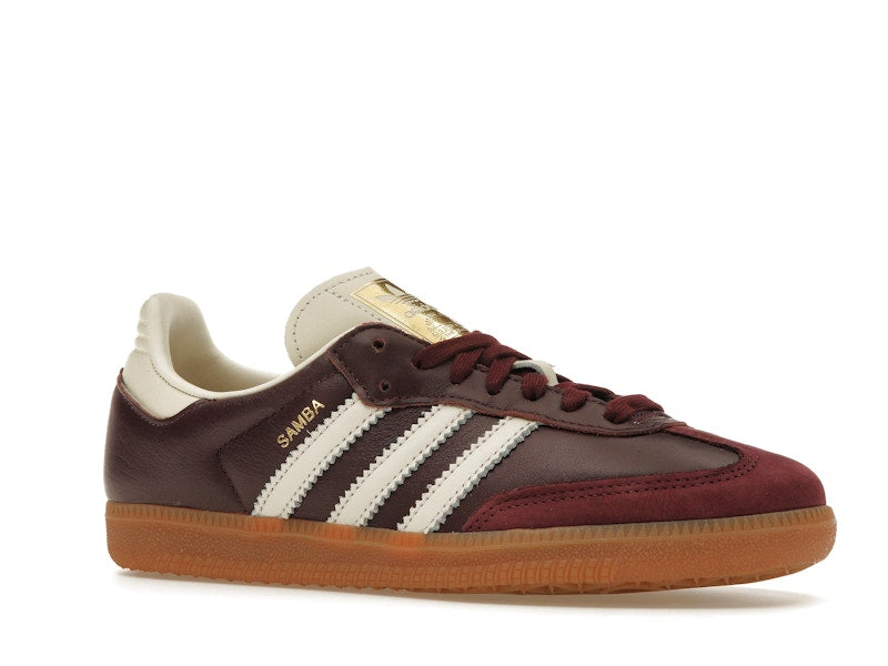 adidas Samba OG Maroon Gold Metallic (Women's)