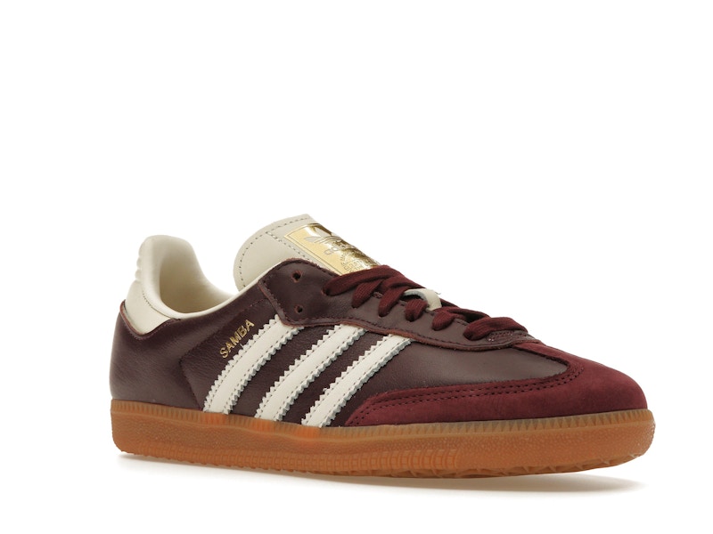 adidas Samba OG Maroon Gold Metallic (Women's)