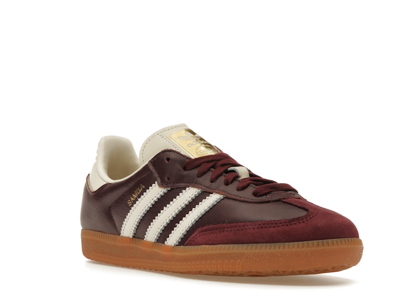 adidas Samba OG Maroon Gold Metallic (Women's)