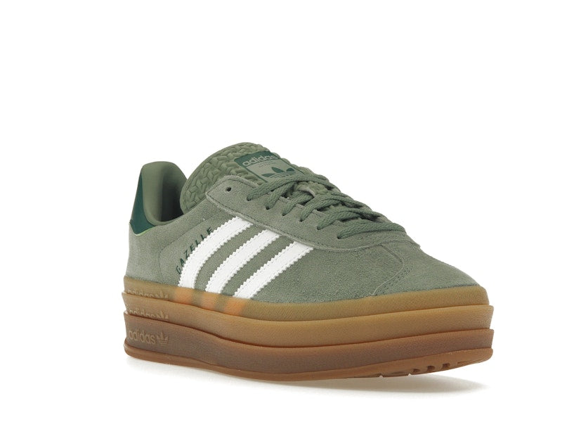 adidas Gazelle Bold Silver Green Gum (Womens)